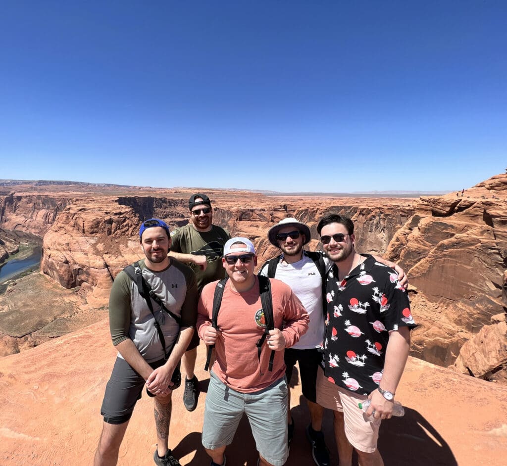 Howell Studios team building in Horseshoe Bend located in Page, AZ