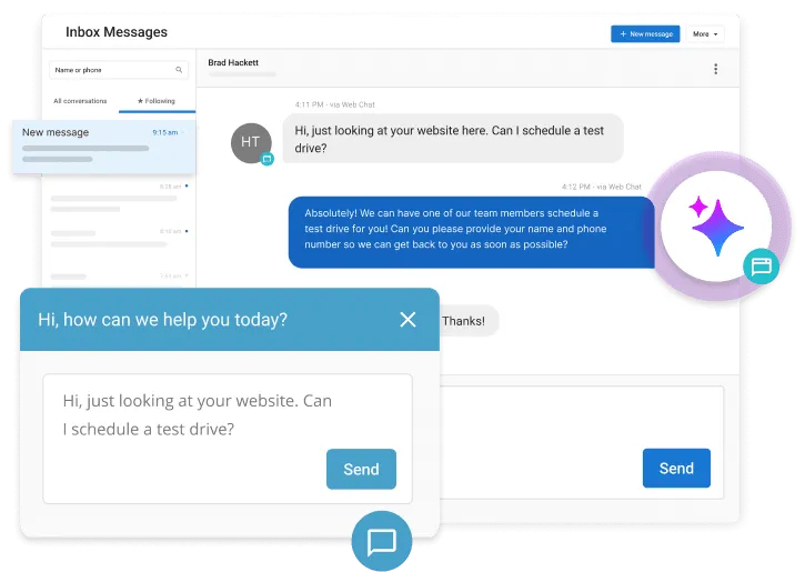 Customer service representative interacting with a client in a sign business, emphasizing retention methods